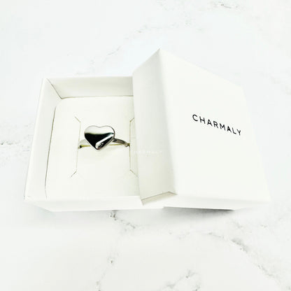 ANELLO SCUDO MON AMOUR ARGENTO - Charmaly