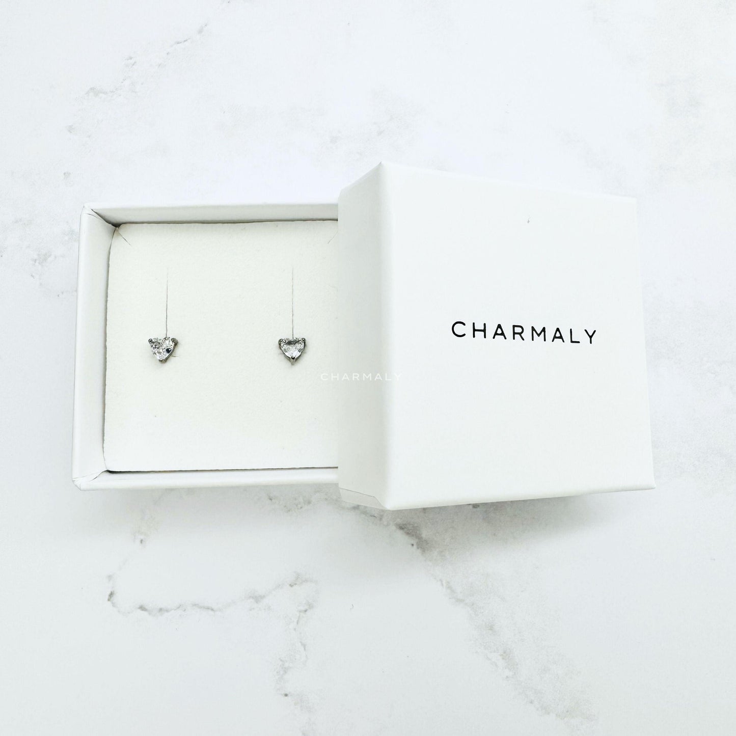 ORECCHINO PENDENTE SALISCENDI MON AMOUR CRYSTAL ARGENTO - Charmaly