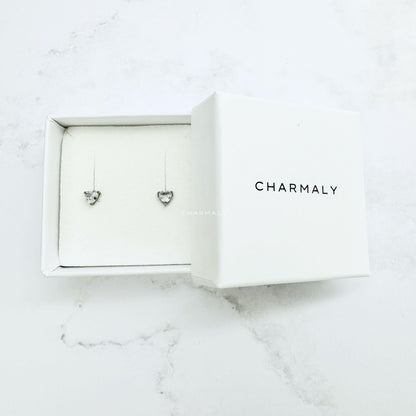 ORECCHINO PENDENTE SALISCENDI MON AMOUR CRYSTAL ARGENTO - Charmaly