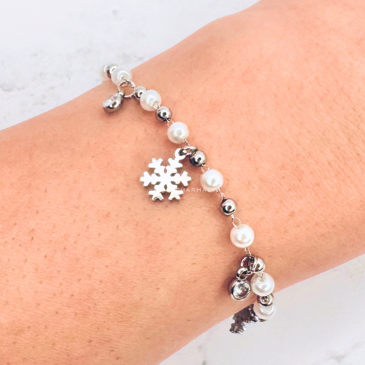 BRACCIALE FIOCCO di NEVE argento