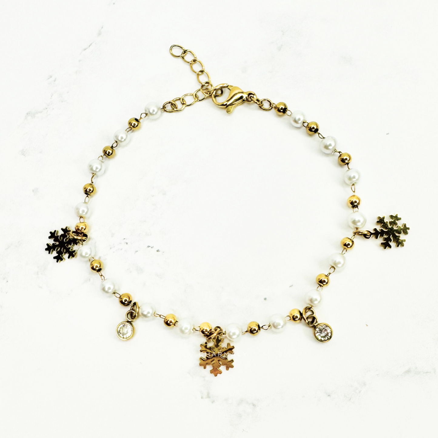 BRACCIALE FIOCCO di NEVE oro