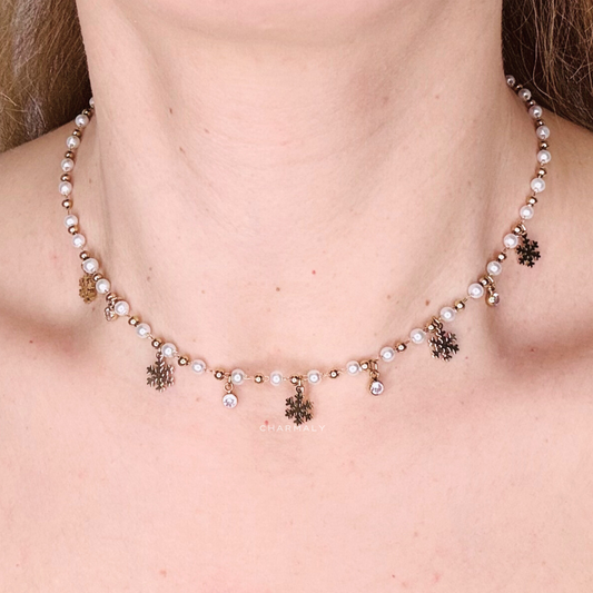 COLLANA FIOCCO DI NEVE ORO