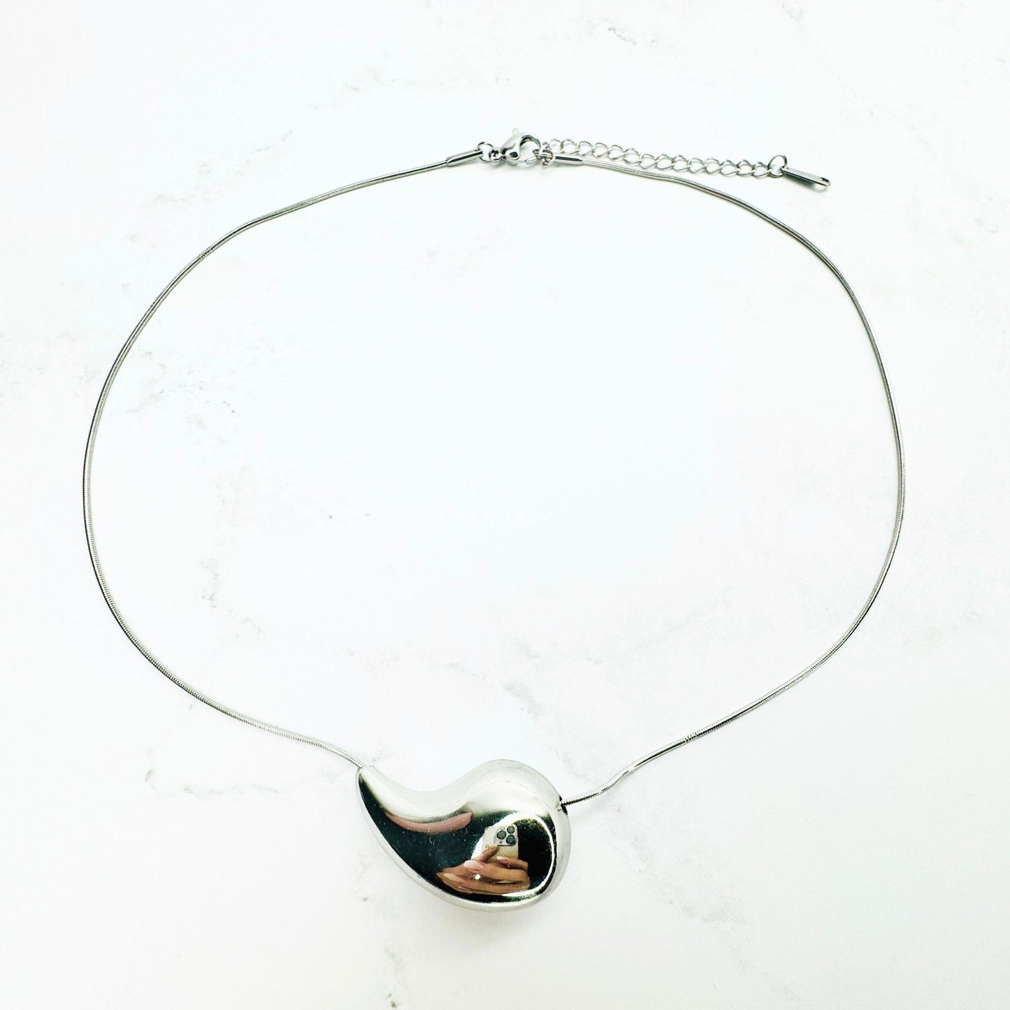 COLLANA KYLIE DROP ARGENTO - Charmaly