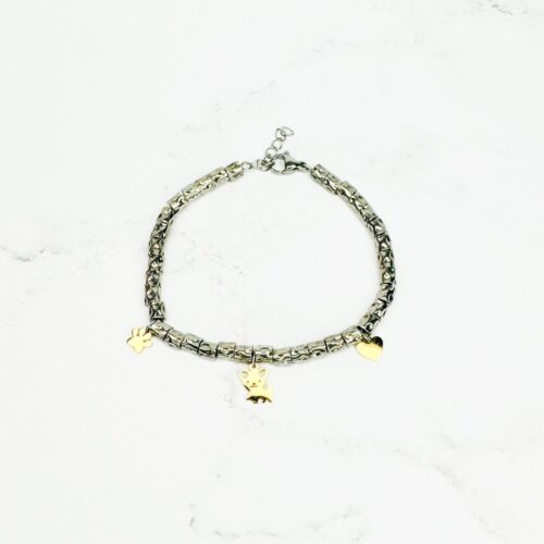 Chihuahua Bracelet Silver and Gold scaled